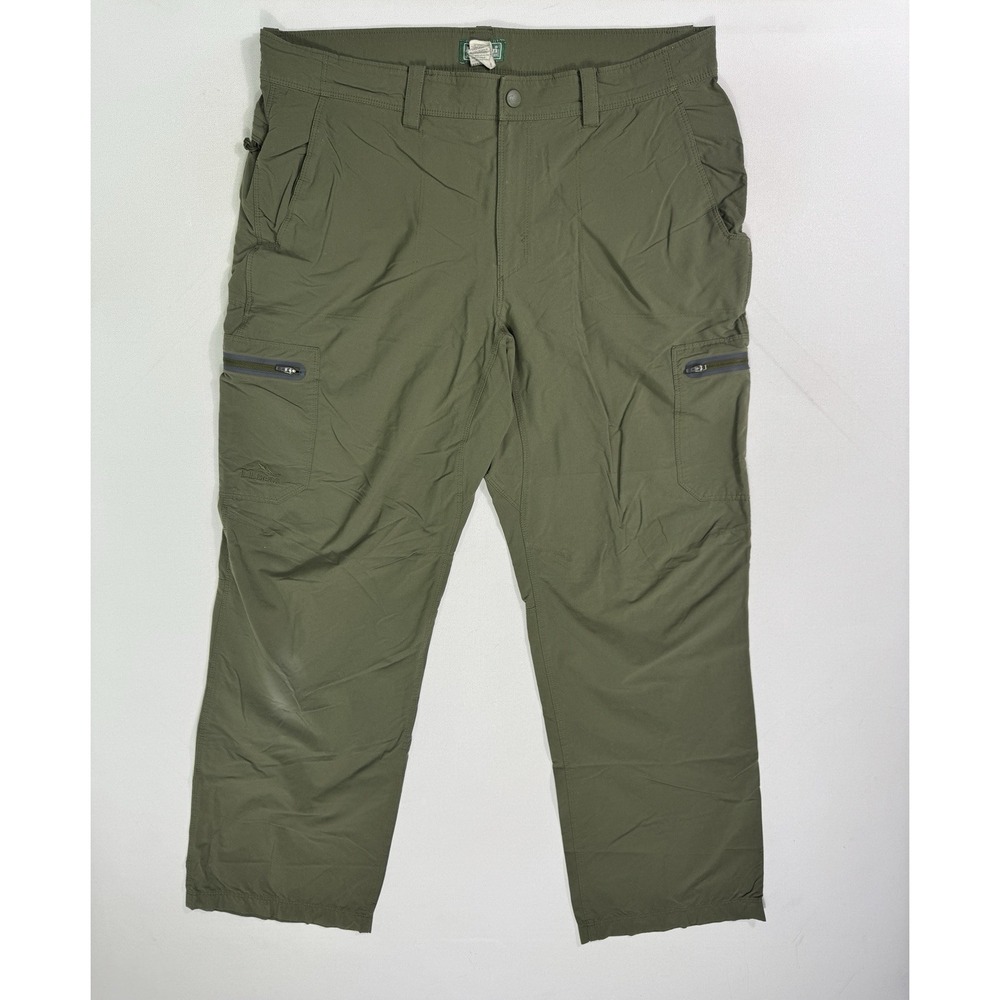LL Bean Pants Mens 38x30 (38X29) Green Tech Utility Outdoor Hiking Logo Gorpcore